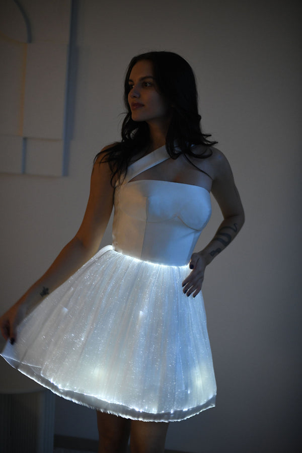 FOR RENT - Lumière Glow Corset Mini Dress