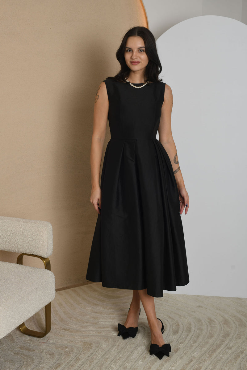 FOR RENT - Christian Dior Sleeveless Midi Dress with Pleated Skirt