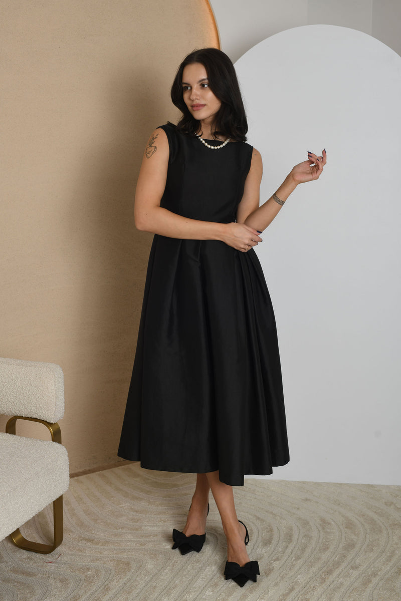 FOR RENT - Christian Dior Sleeveless Midi Dress with Pleated Skirt