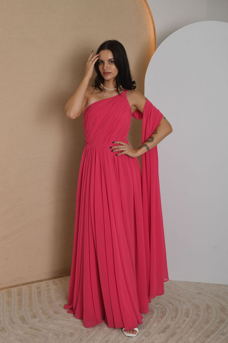 FOR RENT - Ruby One-Shoulder Gown