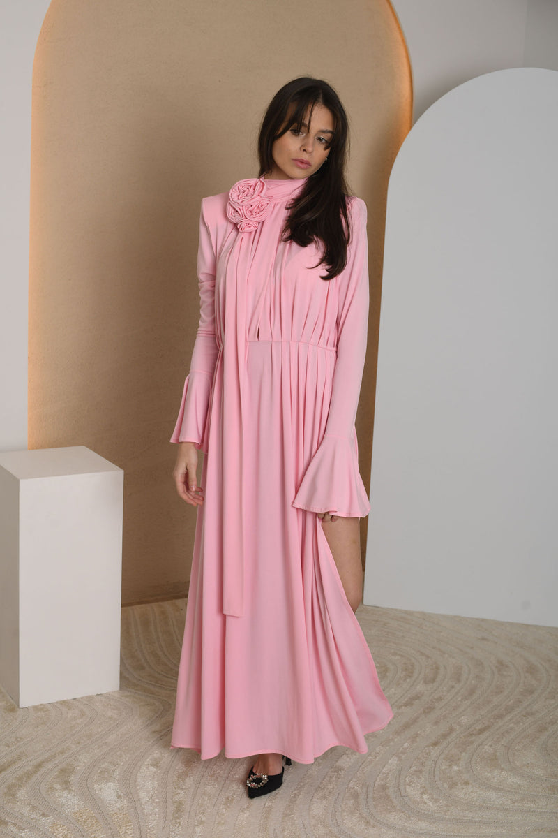 FOR RENT - Rosalie Long Sleeve Draped Dress