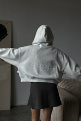 Curated by A.P.Line - Grey Zip-Up Hoodie